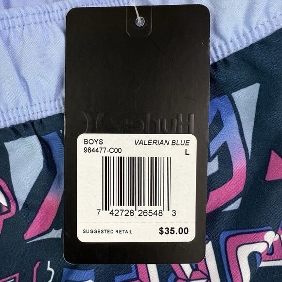 Hurley Boys Valerian Blue Board Shorts Size L 12-13 Surf Swim Trunks NWT - Picture 5 of 6
